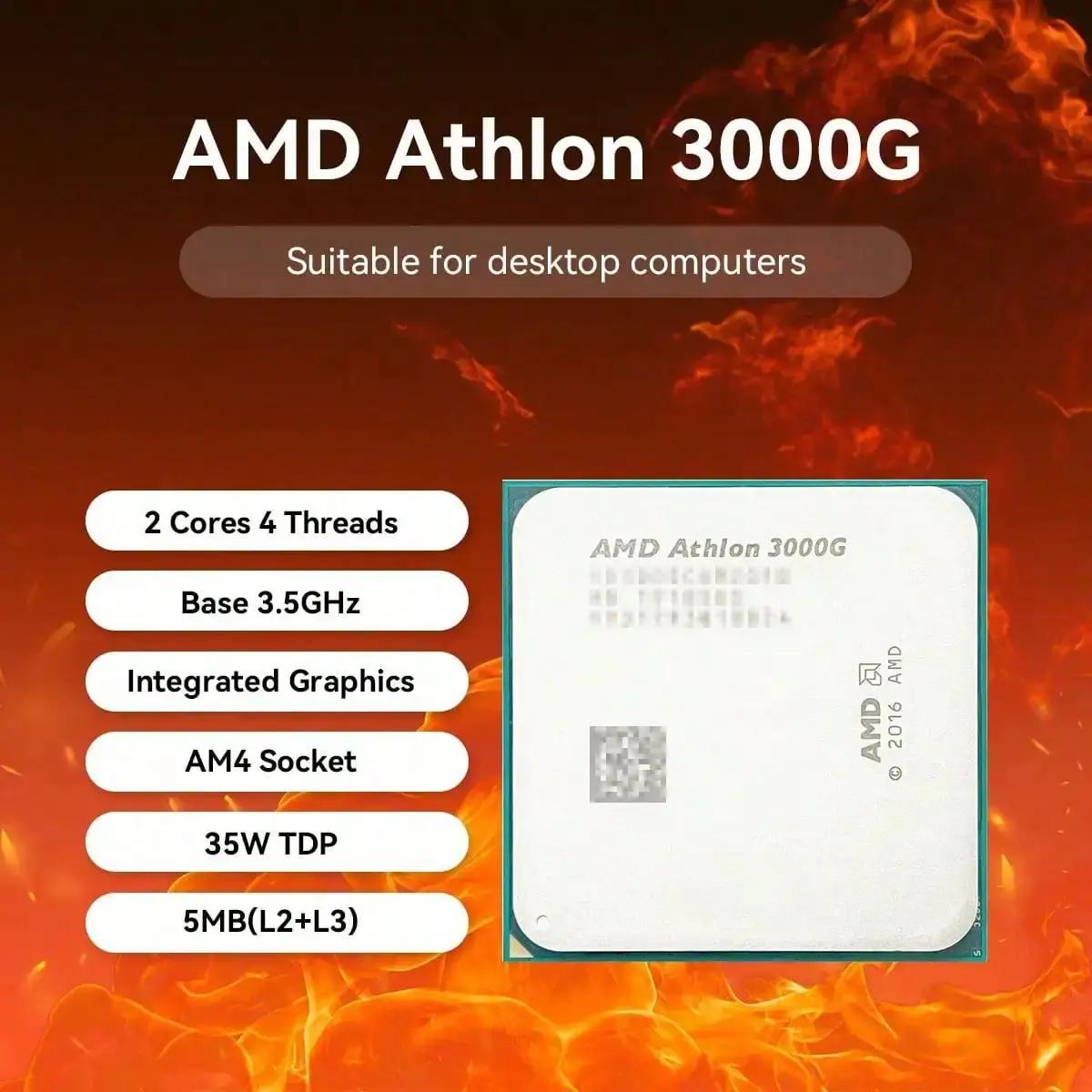 AMD Athlon 3000G 3.5GHz ⺻ ð, 2 ھ 4  ũž μ CPU, AM4 ,  ׷, 繫ǿ 